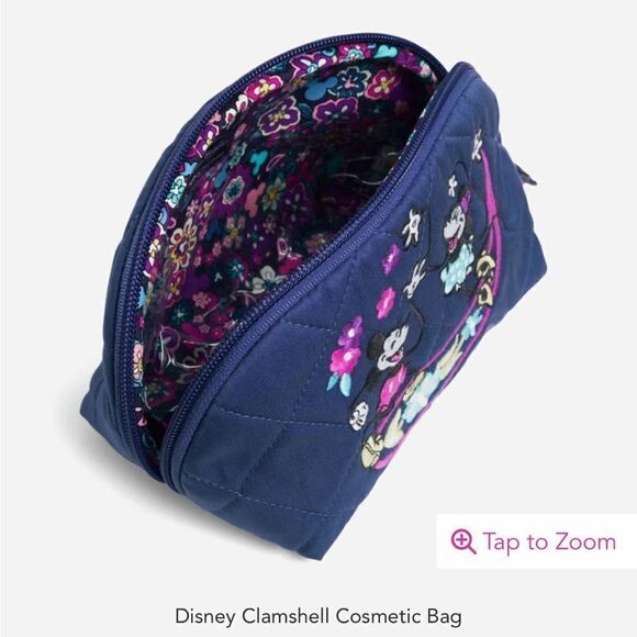 Vera Bradley Disney Clamshell Cosmetic Bag NWT - Picture 2 of 9